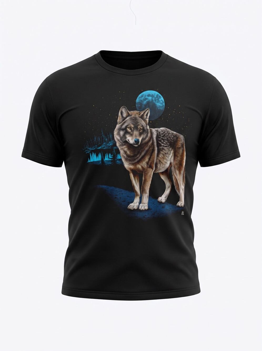 Vintage Russell Wolf Graphic T-Shirt USA Made Size XL Single Stitch